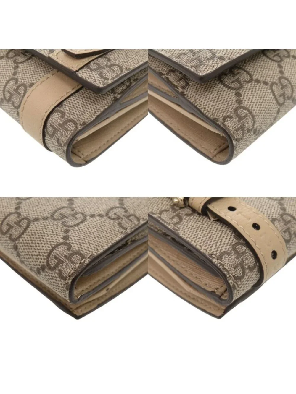 ★SOLD★ Gucci Nice GG Supreme Leather Beige Wallet - Picture 4 of 10